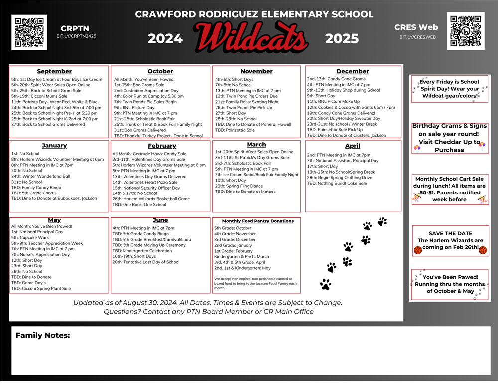 2024-2025 Calendar
